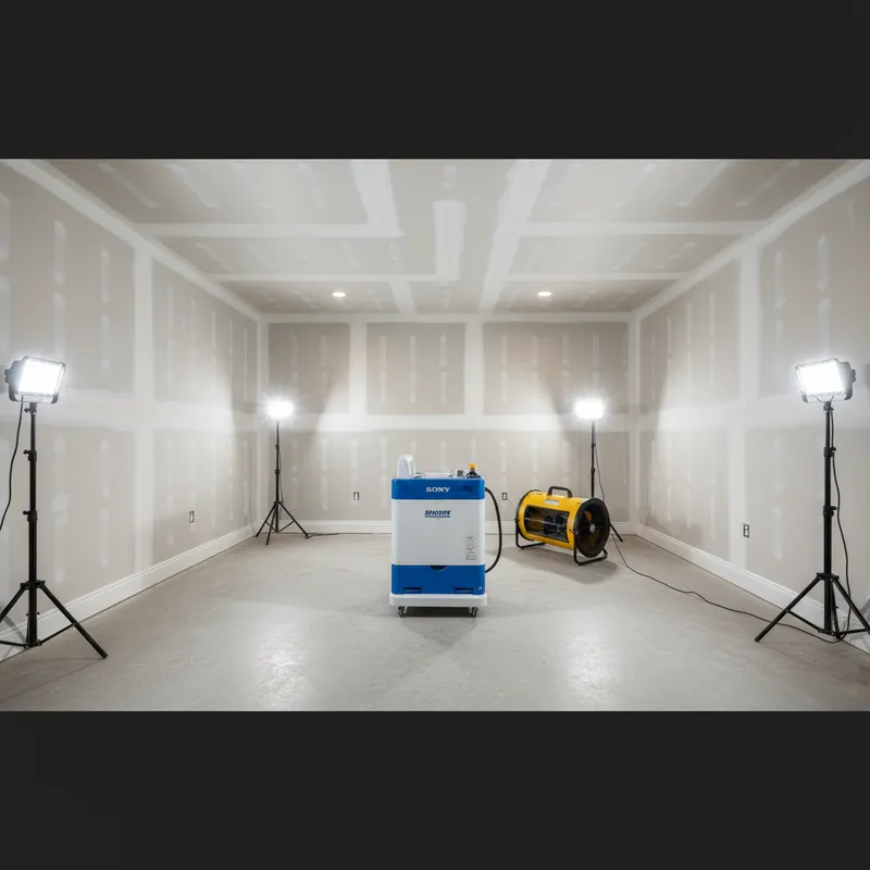 Restored basement after professional water damage restoration in Layton UT