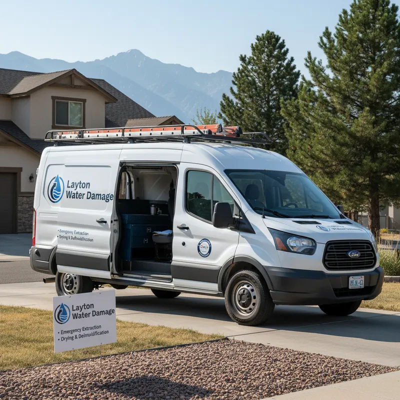 Layton Water Damage service truck ready for emergency dispatch